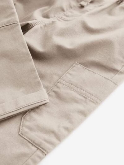 Neutral Cream Side Pocket Pull On Trousers