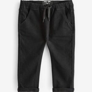 Black Denim Super Soft Pull-On Jeans With Stretch