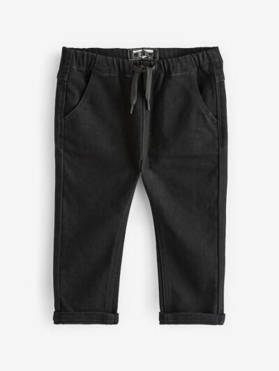 Black Denim Super Soft Pull-On Jeans With Stretch