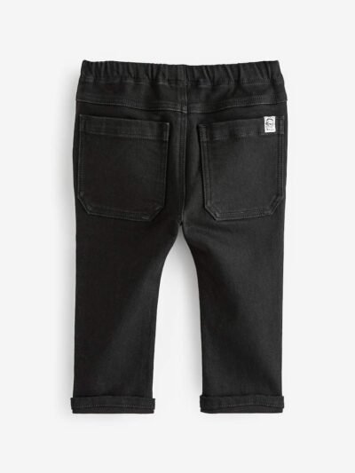Black Denim Super Soft Pull-On Jeans With Stretch