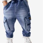 Mid Blue Comfort Cargo Jeans