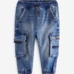 Mid Blue Comfort Cargo Jeans