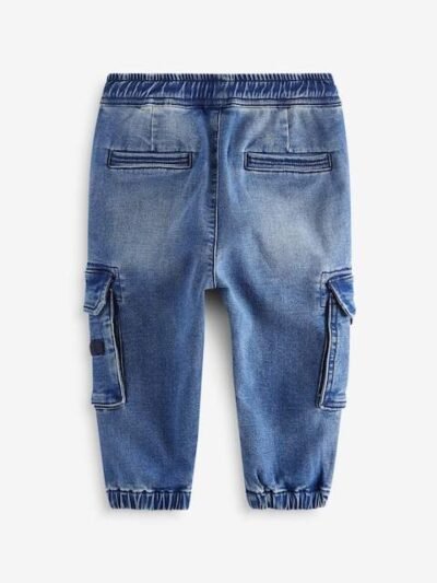 Mid Blue Comfort Cargo Jeans