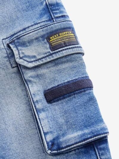 Mid Blue Comfort Cargo Jeans