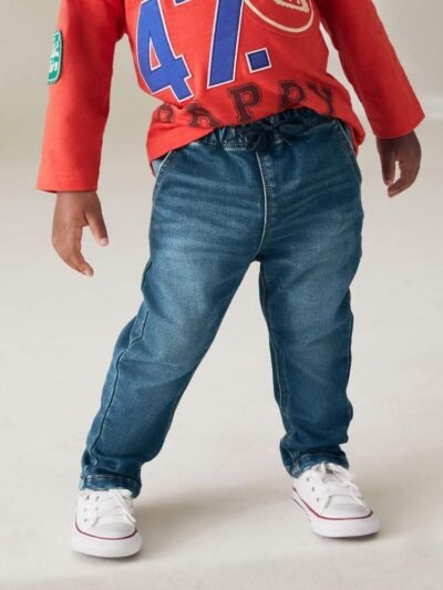 Vintage Wash Super Soft Pull-On Jeans With Stretch