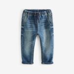 Vintage Wash Super Soft Pull-On Jeans With Stretch