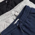 Navy Blue/Grey/Black 3 Pack Soft Jersey Regular Fit Joggers
