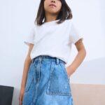 Mid Blue Denim Skirt