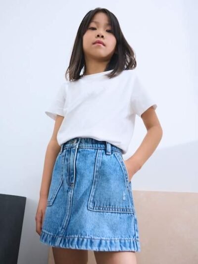 Mid Blue Denim Skirt