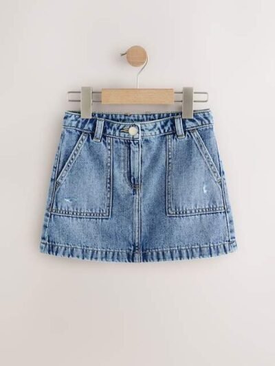 Mid Blue Denim Skirt