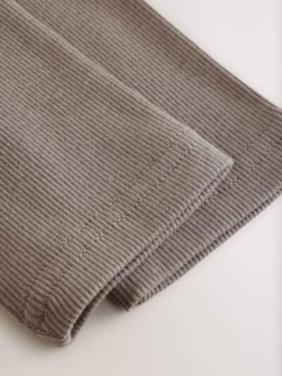 Beige Slogan Hoodie And Leggings Set