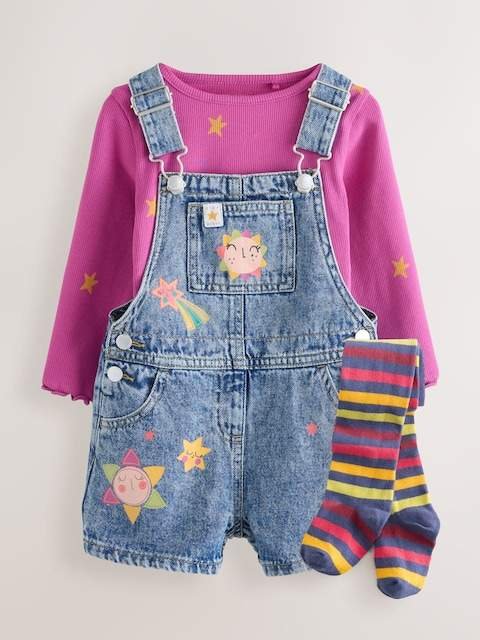 Denim Cosmic Dungarees Set