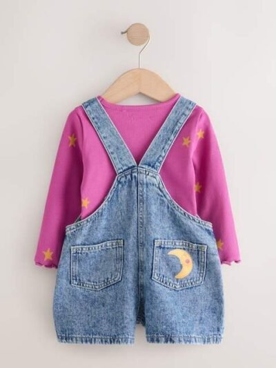 Denim Cosmic Dungarees Set