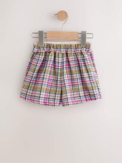 Pink/Mink Check Skirt and Tights Set