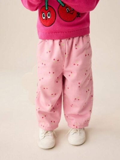 Pink Cherry Printed Trousers