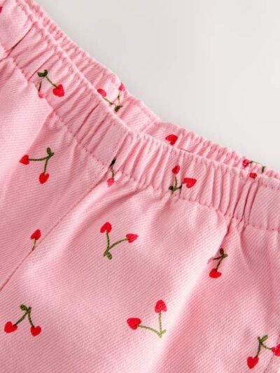 Pink Cherry Printed Trousers