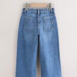 Mid Denim Blue Wide Leg Jeans