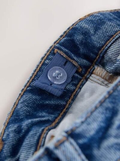 Mid Denim Blue Wide Leg Jeans