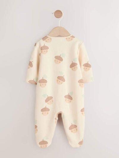 Neutral Baby Two Way Zip Fleece Lined Sleepsuit