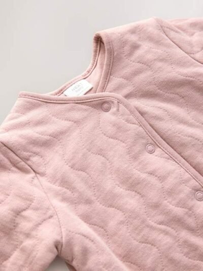 Pink Jersey Quilted Baby Jacket