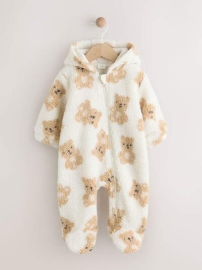 Natural Bear Borg All Over Printed Baby Pramsuit