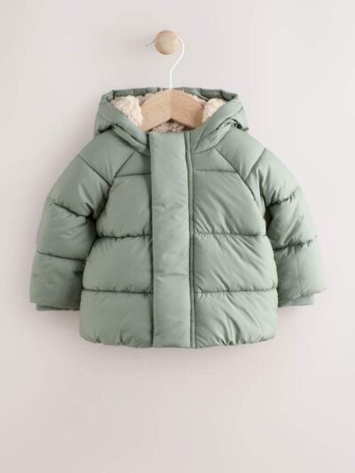 Sage Green Baby Puffer Jacket