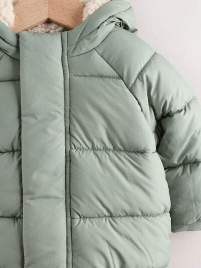 Sage Green Baby Puffer Jacket