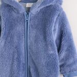 Navy Fleece Baby Pramsuit