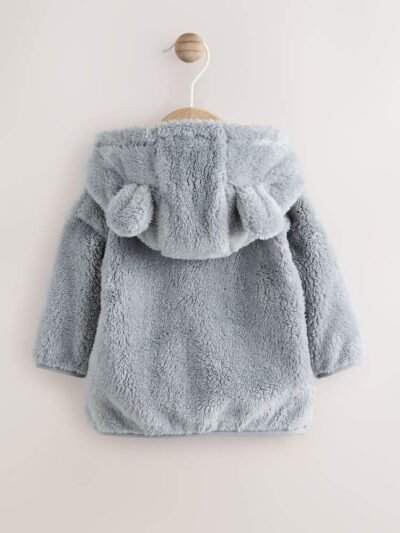 Grey Fleece Baby Zip Jacket