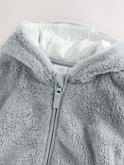 Grey Fleece Baby Zip Jacket
