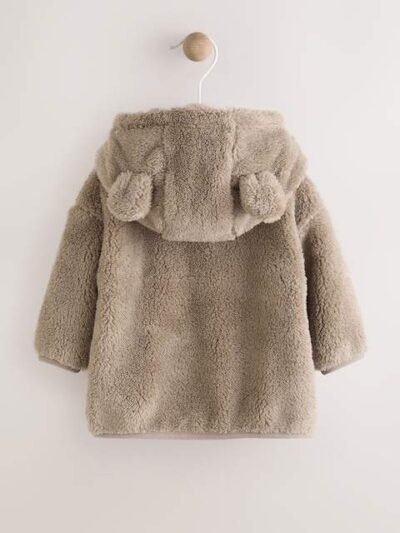 Mink Brown Fleece Baby Zip Jacket