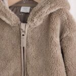 Mink Brown Fleece Baby Zip Jacket