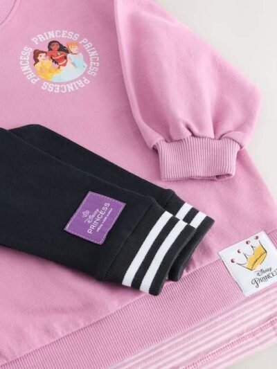 Purple Disney Princess Long Sleeve Mock Layer Top and Leggings Set