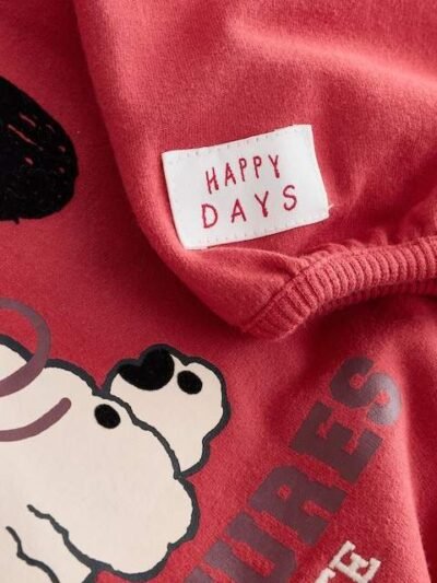 Red Dog Long Sleeve Top and Barrel Trousers Set