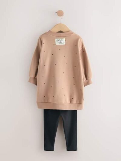 Minnie Mouse Disney Dress and Leggings Set