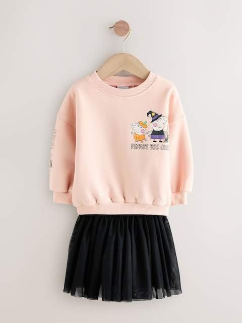 Pink Halloween Peppa Pig Top and TuTu Set