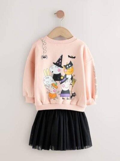 Pink Halloween Peppa Pig Top and TuTu Set