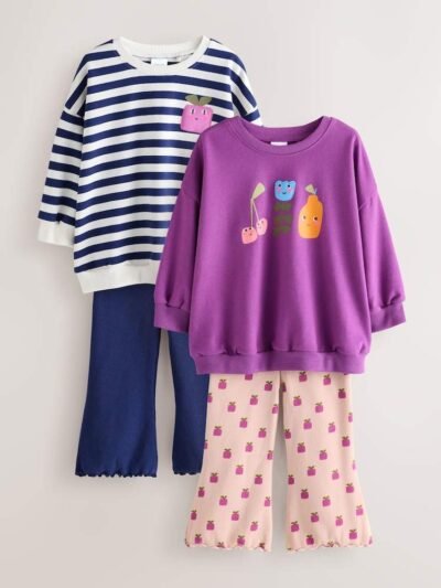 Purple Sweatshirt Set 4 Pack