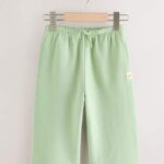 Sage Green Wide Leg Sweat Joggers