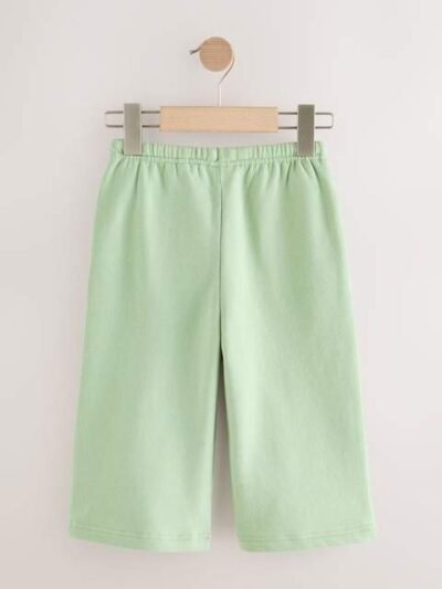 Sage Green Wide Leg Sweat Joggers