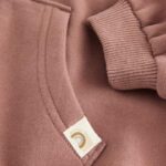 Mocha Brown Zip Through Hoodie