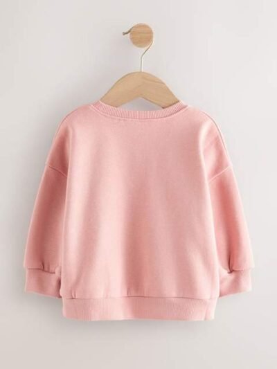 Pink Fairy Characters Crew Neck Sweatshirt