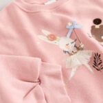 Pink Fairy Characters Crew Neck Sweatshirt