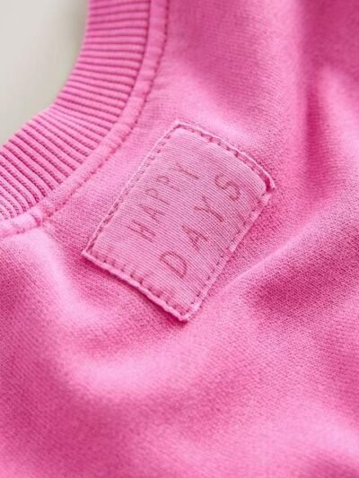 Pink Heart Animal Print Sweatshirt & Flare Leggings Set