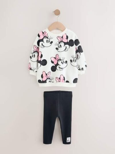Cream Disney Minnie Mouse Sweatshirt & Leggings Set