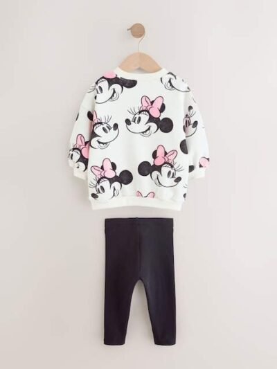 Cream Disney Minnie Mouse Sweatshirt & Leggings Set