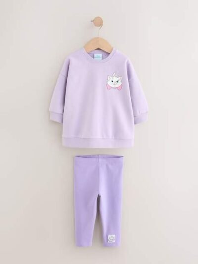 Lilac Purple Disney Aristocats Sweatshirt & Leggings Set