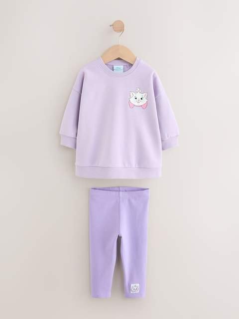 Lilac Purple Disney Aristocats Sweatshirt & Leggings Set