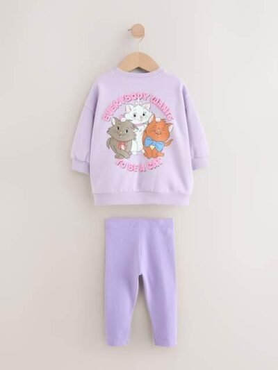 Lilac Purple Disney Aristocats Sweatshirt & Leggings Set