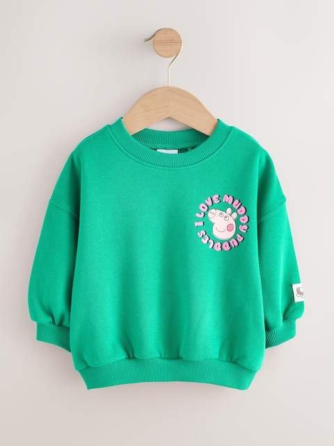 Green Peppa Pig Crew Neck Sweatshirt